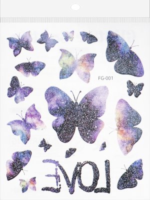 Татуировка наклейка с блестками ТА-3349