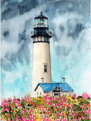 Холст с красками 17х22 по номерам Живописный маяк Х-3924