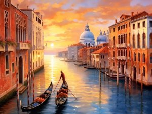 Алмазная мозаика 30х40 см без подр полн заполн Неповторимая Венеция 30 цв НД-6319