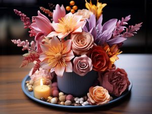 Алмазная мозаика 30х40 см без подр полн заполн Дивный аромат 30 цв НД-6405