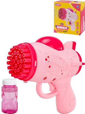 Генератор мыльных пузырей 50мл 45 отвер в короб розовый МП-7689