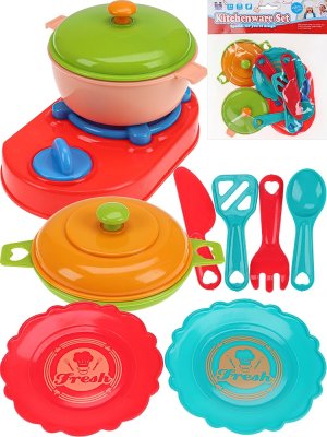 Набор посуды 11 предметов пластик в пакете 2320156