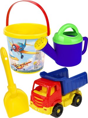 НАБОР №120 Самосвал ЯРОСЛАВ ВЕДРО №8 0.85л САМОЛЕТЫ+ лейка+ лопатка 22 НАБ-4803