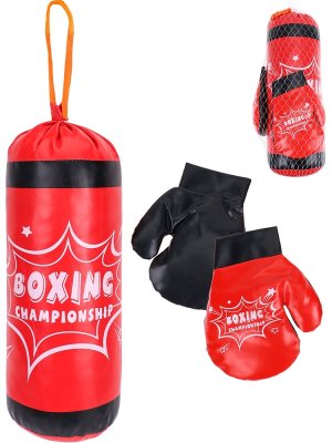 Набор для бокса Победитель груша 41 см перчатки в сетке Y18929041
