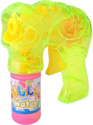 Электр пистолет мыльн пузырей 13.5х4.5х13см с раствром объем 50мл со светом Y15737013