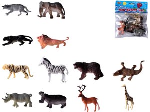 Животные в наборе 12 шт 16,5х20см в пакете И-5632