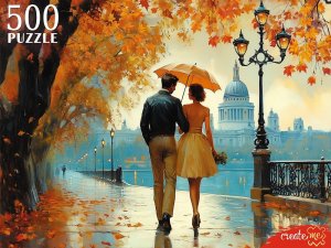 Паззл  500 ПАРА В ОСЕННЕМ ПАРКЕ П500-7620