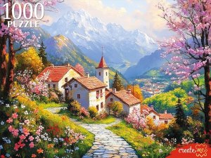 Паззл 1000 ГОРОДОК В ГОРАХ П1000-8273