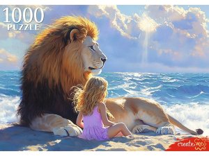 Паззл 1000 ДЕВОЧКА И ЛЕВ П1000-1968