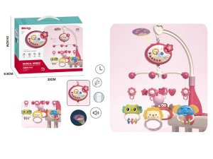 Мобиль музыкальный Звездочка свет звук 3*AAA не в компл в кор 32х24,5см розовый 2182947BB