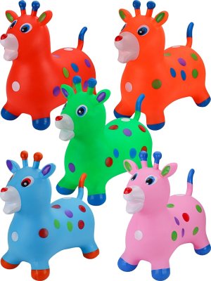 Игрушка прыгун Козлик с рожками 58*48*29 5 цветов микс 1300г в пакете И-2038