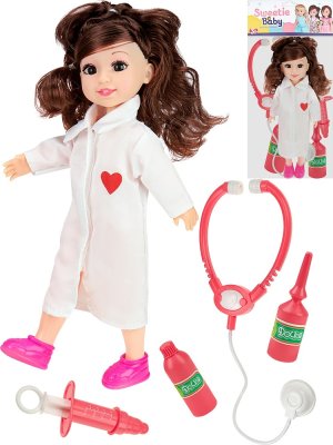 Кукла Врач 31,5см в наборе 4 предмета в пакете Y19471084