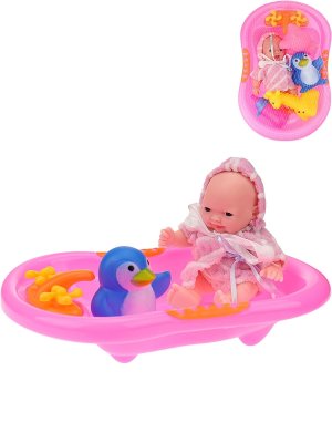 Пупс в наборе 13,5х4 см Принимаем ванну аксесс в пакете 2059553