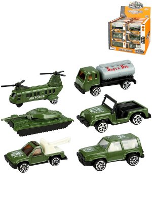 Машинка Военная метал микс в шоубоксе 2176214