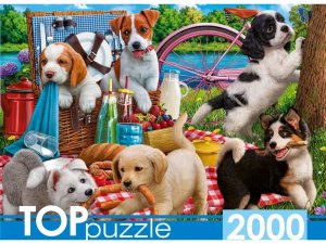 Паззл 2000 ЩЕНКИ НА ПИКНИКЕ П2000-0741