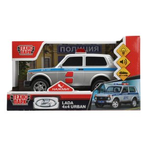Модель Маш LADA 4x4 URBAN ПОЛИЦИЯ пласт свет звук 19,5 см 2 кноп инерц URBANBLACK-20PLPOL-SR
