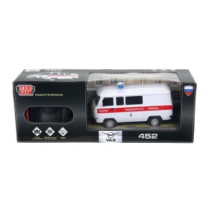 Модель Маш р/у УАЗ 452 СКОРАЯ ПОМОЩЬ 18 см свет белый 452-18RCL-AMB-WH (48)