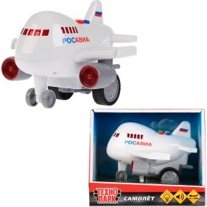 Модель пластик свет звук САМОЛЕТ 14,5 см инерц кор