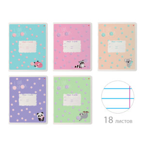 ТЕТРАДЬ 18Л. КЛ. "LOLLIPOP" 5 ВИДОВ7-18-1151/1
