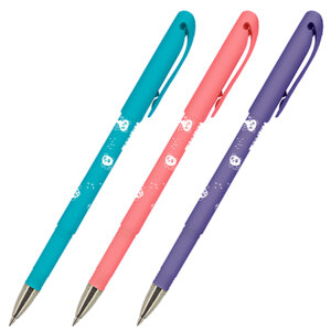 Авторучка шар 0,5мм Синяя стираемая DeleteWrite Art Пандочки 3цв корп 20-0269