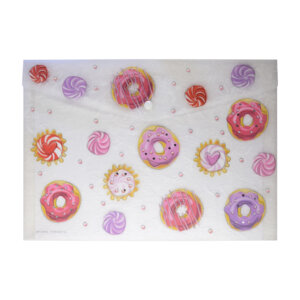 Папка конверт на кнопке А4 Сладкое настроение Пончики 14-036/11