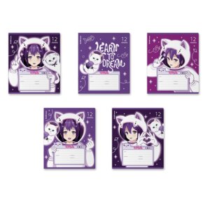 Тетрадь  12л Линия Space Anime выборочный УФ-лак с глиттером 012016254-60539