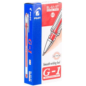 Ручка гелевая 0,5мм Красная G-1 BL-G1-5T-R