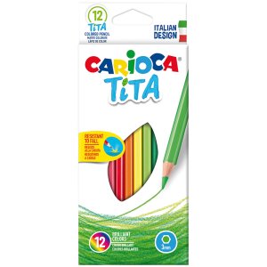 Карандаши 12цв пластик Tita заточен 42793