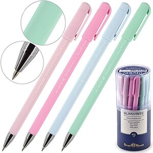 Ручка шар 0,5мм Синяя SlimWrite Zefir 4цв 20-0204