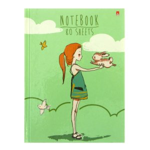 Блокнот престиж  80л А6 GIRL AND RABBIT 3-80-005/22