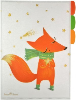 Папка уголок А4 3 отд Волшебные лисы 14-035/03
