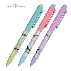 Авторучка шар 0,7мм Синяя FunClick Самокат 3 вида 20-0297/03