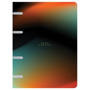 Тетрадь на кольцах  80л А5 Background тонир блок ЛАЙТ Кожзам Nr4A5_56560