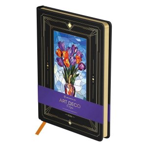 Ежедневник 176л датир А5 2026г Art Deco Tulip твердый переплет кожзам DdА5_63831