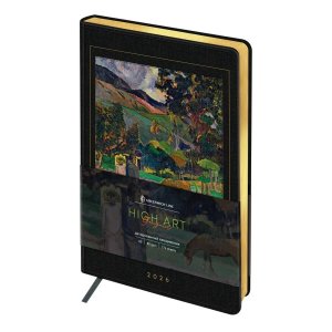 Ежедневник 176л датир А5 2026г High Art Gaugu твердый переплет кожзам DdА5_65706