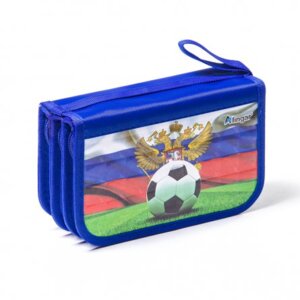 Пенал 3 секц ламин 3D тканевый торец молния асс AL3567