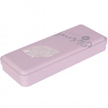 Пенал металл 2 отд Розовый таблица умножения AL8619/1
