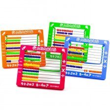 Счеты детские 10 десятков пластик с подставкой AL6356