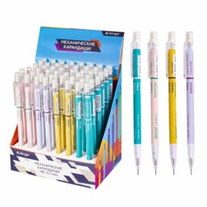 Карандаш механический HB с ластиком круглый, 0,7 мм, пластик корпус ас AL9673