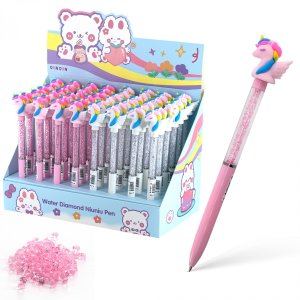 Ручка шар 0,7мм Синяя Единорожка поворотный механизм AL11658