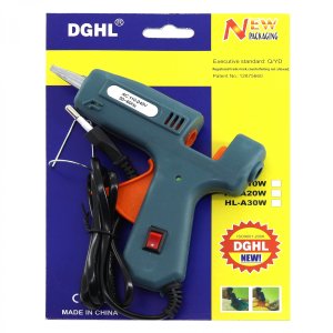 Клеевой пистолет 25Вт пластик темно-синий металл подставка AL6663/B