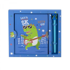 Блокнот подарочный в футляре 45л Клетка 21,0см*21,0см ручка замочек AL11300