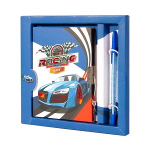 Блокнот подарочный в футляре 45л Линия 11см*15см тиснение ручка замочек AL9420