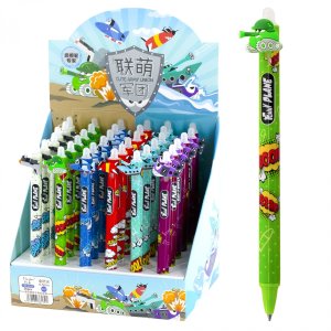 Авторучка гелевая стираемая 0,5мм Синяя Funny plane AL10851