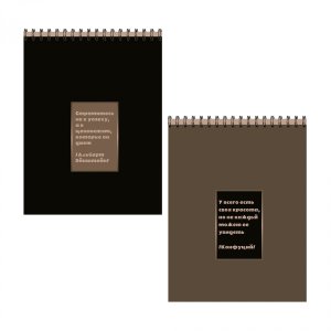 Блокнот  48л А6 Клетка Soft touch Мокко мелован асс Спираль AL13372