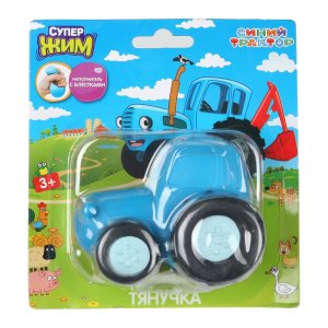 Игрушка антистресс тянучка с блестками СИНИЙ ТРАКТОР XIB-BT04-GL-RU