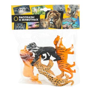 Дикие животные Пластизоль 4 шт Рассказы о животных YG97741-R