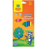 Карандаши 10цв Енот в саванне утолщенные с точилкой  CP_11498