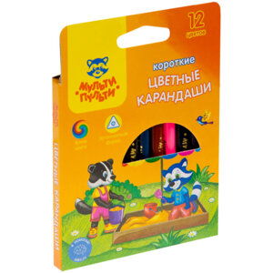Карандаши 12цв Приключения Енота короткие заточен CP_19095