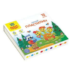 Пластилин 12цв Енот в сказке 120г МП_41710